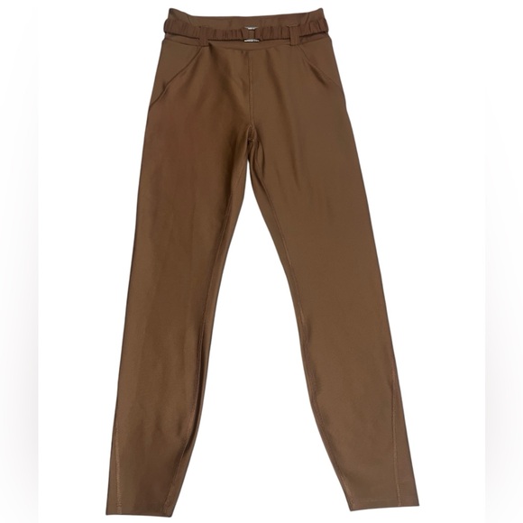 EUC ALO Yoga Airlift High Waist 7/8 Belted Charmer Legging Cinnamon Brown Medium - Picture 3 of 9